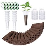 Yoocaa 136pcs Seed Pods Kit for Aerogarden, Hydroponic Grow Anything Kit with 50 Grow Sponges, 12 Grow Baskets, 50 Pod Labels, 24 Domes, Seed Starter Pod Replacement Root Growth Sponges for Idoo, LYKO