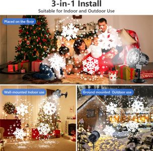 LED Snowflake Projector Lights – Outdoor Holiday Decoration