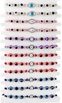 BONITTER 24/12 Pcs Evil Eye Bracelets Adjustable Red Black String knot Bracelet Mal De Ojo bracelets Lucky Anklet for Women