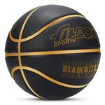 FitBox Sports Blend BlackGold Basketball Official Size 7 |Professional Match Ball for Indoor & Outdoor Games & Training | Ideal for Kids & Adults | Ideal for Basketball Enthusiasts and Athletes