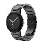 MoKo Stainless Steel Watch Band Compatible with Google Pixel Watch/Pixel Watch 2 Smartwatch, Metal Replacement Straps Wristband with Link Remover Tool for Women Men, Black