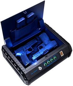 Viking Security Safe VS-37PZX Two Gun Safe with FBI Certified Fingerprint Biometric Sensor & Keypad 2 Handgun Capacity Pistol