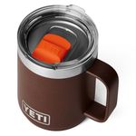 YETI Rambler Mug, Vacuum Insulated Stainless Steel Stackable Mug with Magslider Lid, Wetlands Brown, 10 oz (296 ml)