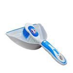 JAVEX Dustpan & Brush Set - Professional Grade with Ergonomic Brush, Soft Rubber Lip for Efficient Pick Up. Hand Broom, Handheld Brush Perfect to Clean Kitchen, Tables, Garages and Pet Hair.