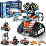 Sillbird Robot Building Kit with Remote Control for Boys Ages 8-14, STEM Technic Coding Gifts for Kids Birthday, Buildable 5in1 Robotics Toy with 596 Pieces