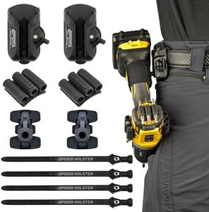 Spider Tool Holster Tool Holster 5031TH - Quad Tool Kit, Self-Locking Belt Clip, Drill Holster - 10 Pieces