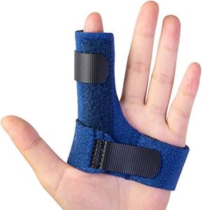 Sumifun Attelle de Doigt Réglable de Blessé Doigt, Tendons, Entorses, Orthèses de Doigt Soutien des avec 2 manchons pour doigts de maillet, Soulagement des Douleurs Articulaires