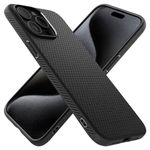 Spigen Case for iPhone 15 Pro Case, Liquid Air Designed for Apple iPhone 15 Pro Case - Matte Black