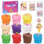 Subao Slime Kit with 10 Colors Slime for Kids Fluffy Slime Pack DIY Cloud Butter Slime Making Kits for Boys Girls No-Toxic Slimes Kits Supplies Stress Relief Toys Birthday Gifts