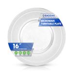 Microwave Plate Replacement 16 inch Fits WB49X10189 GE FMicrowave Glass Plate - Exactly Replaces Rotating Microwave Turntable Plate - Durable Oven Microwave Tray Dish For Better Reheating and Cooking