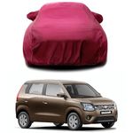 MITHILA MART�-Car Cover for Maruti Suzuki Wagon R VXI BS Water Resistant|Scretch Proof|Dustproof|UV-Rays|Indoor-Outdoor Full Body Protection (Maroon)