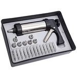 Cookie Press Gun Kit,Stainless Cookies Press Maker with 13 Cookies Molds 8 Nozzles,Biscuit Making and Icing Set for Biscuit Making Cake Decorating