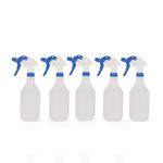 DCS Pack of 5 Plastic Water Spray Bottles for Cleaning 750ml – Hand Trigger Empty Spray Bottles for Gardening and Home Cleaning – Heavy duty Industrial Refillable Mist Spray Bottles (Blue)