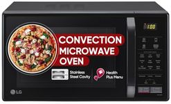 LG 21 L Convection Microwave Oven (MC2146BV, Black, Heathplus menu & Quartz Heater - Best Diwali Gift )