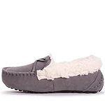 MUK LUKS Women's Jaylah Slipper, Light Grey, Numeric_9