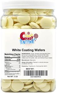 Sarahs Candy Factory Coating Melting Wafers White Chocolate in Jar, Kosher and Gluten Free, 3 Lbs