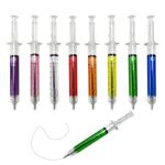 8-Pack Of Mixed Color Injection Pens With Black Ink Syringe Shape Pen, Doctor And Nurse Pen Set, Novel Creative Pen Stationery, Funny Syringe Shape Pen