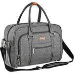 Baby Changing Bag, WELAVILA Nappy Diaper Bags for Mom and Dad with Changing Pad & Insulated Pockets, Convertible Travel Tote Messenger, Dark Gray