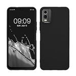 kwmobile Case Compatible with Nokia C32 Case - Soft Slim Protective TPU Silicone Cover - Black