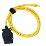 OBD to Ethernet ，ENET Rj45 Cable ethernet Connector Tools to OBD2 Interface Cable Coding F-Series, 6.6ft/2M Cable