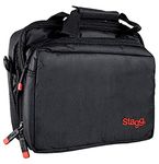 Stagg MIB-100 Microphone Bag with Thick Velvet Lining & Two Compartments - Black