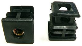 Oajen Caster Socket Furniture Insert for 5/16" - 18 Thread, use with 1" OD Square Tube, 4-Pack