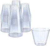 5 oz Clear Plastic Cups | Small Disposable Cups | Old Fashioned Tumblers | 200 Pack | Beverage Party Cups | Hard Plastic Drinking Cups | Ideal for Wine, Cocktails & Punch [Drinket]