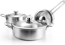 Stainless Steel Pot Set, 6 Piece Ki