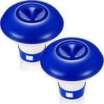 TOOINKCV 2 Pcs 5 Inch Floating Chlorine Tablets Dispenser, Floating Chlorine Granules Tablets Floater Dispenser for Hot Tub Paddling Swimming Pool Spa Water Parks