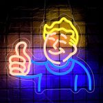 LALAON Game Neon Sign for Wall Decor Game Neon Light Boy Neon Sign for Man Cave Dormitory Bar Club Birthday Gifts for Gamer College Student USB Powered(ZKXD396)