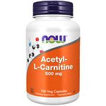 Now Foods, Acetyl-L-Carnitine, 500mg, 100 Vegan Capsules, Lab-Tested, Amino Acid, Gluten Free, SOYA Free, Vegetarian