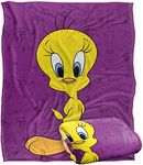 LOGOVISION Looney Tunes Blanket, 50''x60'', Tweety Bird Character Silky Touch Super Soft Throw