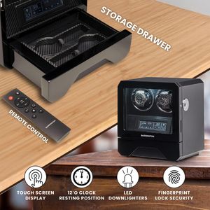 BARRINGTON Automatic Watch Winder for 2 Watches – Quiet Motor