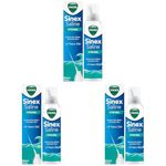 Vicks Sinex Strong Saline Nasal Spray – 3in-1 Action: Cleans, Removes Mucus & Helps to Improve Breathing, with Isotonic Sea Water and Aloe Vera – Suitable from 3 Years+ -120ml (Pack of 3)