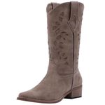 SheSole Ladies Cowboy Boots Woman Wide Calf Cowgirl Boots Fashion Western Botte Cowboy Femme Size 10