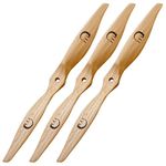 XOAR PJN 9x6 (3 pcs) Electric RC Airplane Propeller. 3-Pack 9 Inch 2 Blade Wood Prop for Electric Motor