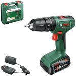 Bosch Cordless Hammer Drill EasyImpact 18V-38 (1x Battery 2.5 Ah; 18 Volt System; in Carrying case)
