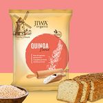 JIWA healthy by nature Organic Quinoa Flour | Soft Fluffy Rotis | Protein Rich Chakki Ground Atta | Indian Origin | Certified Organic & Gluten Free | 100% Natural | 900 g