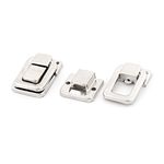 Asiatic Iron Bags Wooden Case Box Toggle Latch Hasp Lock 37mm Length 10pc Silver Tones