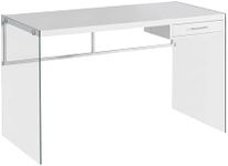 Monarch Computer Desk, Glossy White