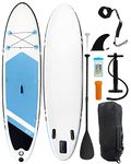 Inflatable Stand Up Paddle Board 10'6"×31"×6"", Excellent Paddleboards for Adults/Youth/Beginners/Advanced, Max 140KG Load SUP Paddle Board with Accessories Waterproof Cell Phone Bag