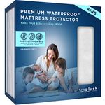 UltraPlush King Waterproof Mattress Protector - Bedwetting, Mites, Bed Bug Cover