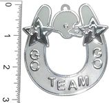 GO Team GO Horseshoe 2.5" X 2.75" (White/Silver)