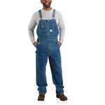 Carhartt mens Loose Fit Denim Bib Overall, Darkstone, 38W x 30L