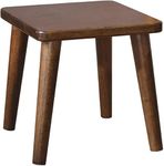 Ognija Wooden Sitting Stool 10 Inches For Home | Wooden Square Stool Sheesham Wood Table Stool For Bedroom, Outdoor, Office & Multipurpose Use In Natural Finish - Brown