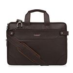 Zipline Office Faux Leather laptop bag for Men - Fits 14/15.6/16 inch Laptop Messenger Bags For Mens (1-Brown Bag)