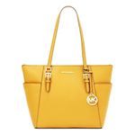 Michael Kors Charlotte Large Top Zip Tote, Jasmine Yellow