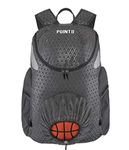 POINT 3 Road Trip 2.0 Basketball Backpack with Ball Storage (Grey)