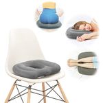 Inflatable Donut Pillow,Hemorrhoid Cushion- Excellent for Tailbone, Prostate, Sciatica, Bed sores, Postpartum Pregnancy, Post-Surgical Pain-Orthopedic Firm seat Cushion for Home, Office or car (gray)