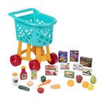 Battat Grocery Cart – Deluxe Toy Shopping Cart with Pretend Play Food Accessories for Kids 3+ (23-Pieces)